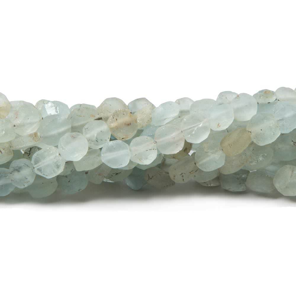 4.5mm Frosted Multi Beryl plain coin beads 12.5 inch 75 pieces - Beadsofcambay.com