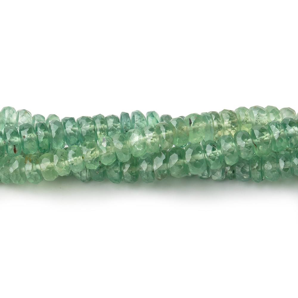 4.5mm Green Kyanite Faceted Rondelle Beads 8 inch 83 pieces - Beadsofcambay.com