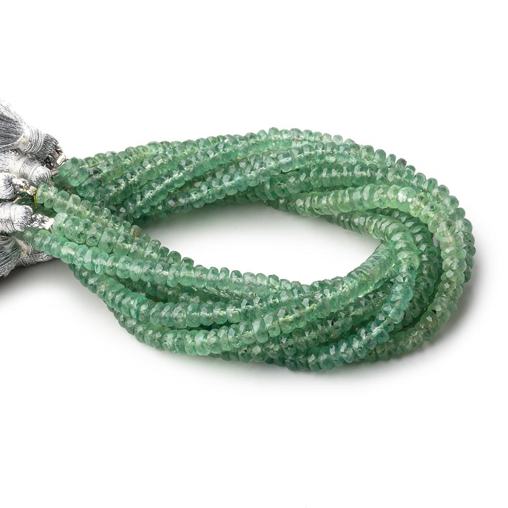 4.5mm Green Kyanite Faceted Rondelle Beads 8 inch 83 pieces - Beadsofcambay.com