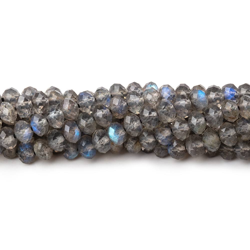 4.5mm Labradorite Micro Faceted Rondelle Beads 12.5 inch 102 pieces AA - Beadsofcambay.com