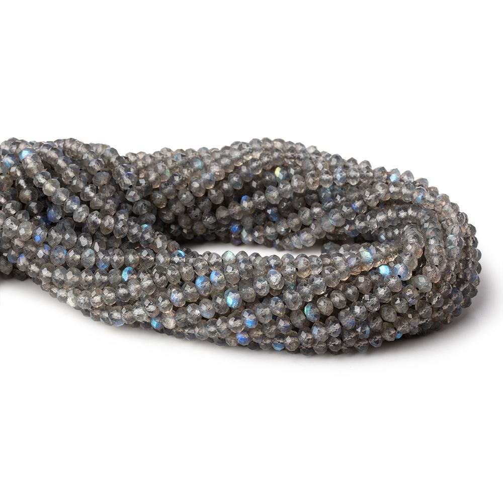 4.5mm Labradorite Micro Faceted Rondelle Beads 12.5 inch 102 pieces AA - Beadsofcambay.com