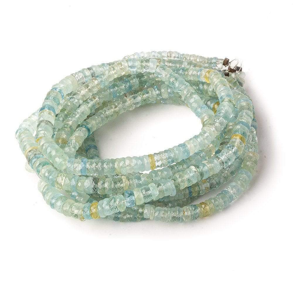 4.5mm Multi Color Beryl Faceted Hishi 15 inch 220 beads AAA - Beadsofcambay.com