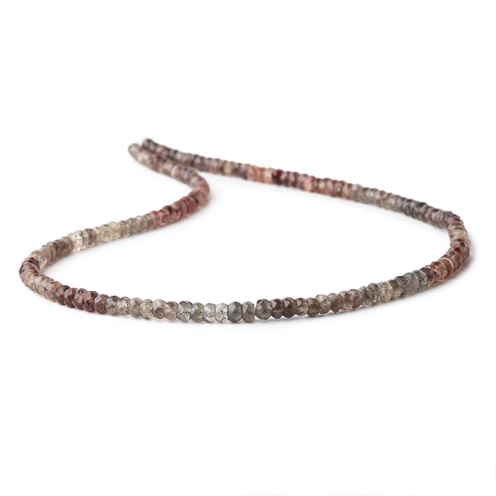 4.5mm Multi Color Cat's Eye Scapolite Faceted Rondelle Beads 16 inch 146 pieces - Beadsofcambay.com