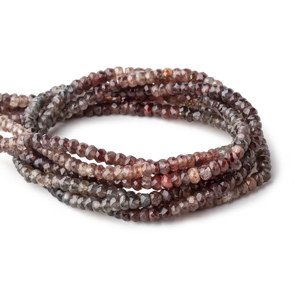 4.5mm Multi Color Cat's Eye Scapolite Faceted Rondelle Beads 16 inch 146 pieces - Beadsofcambay.com