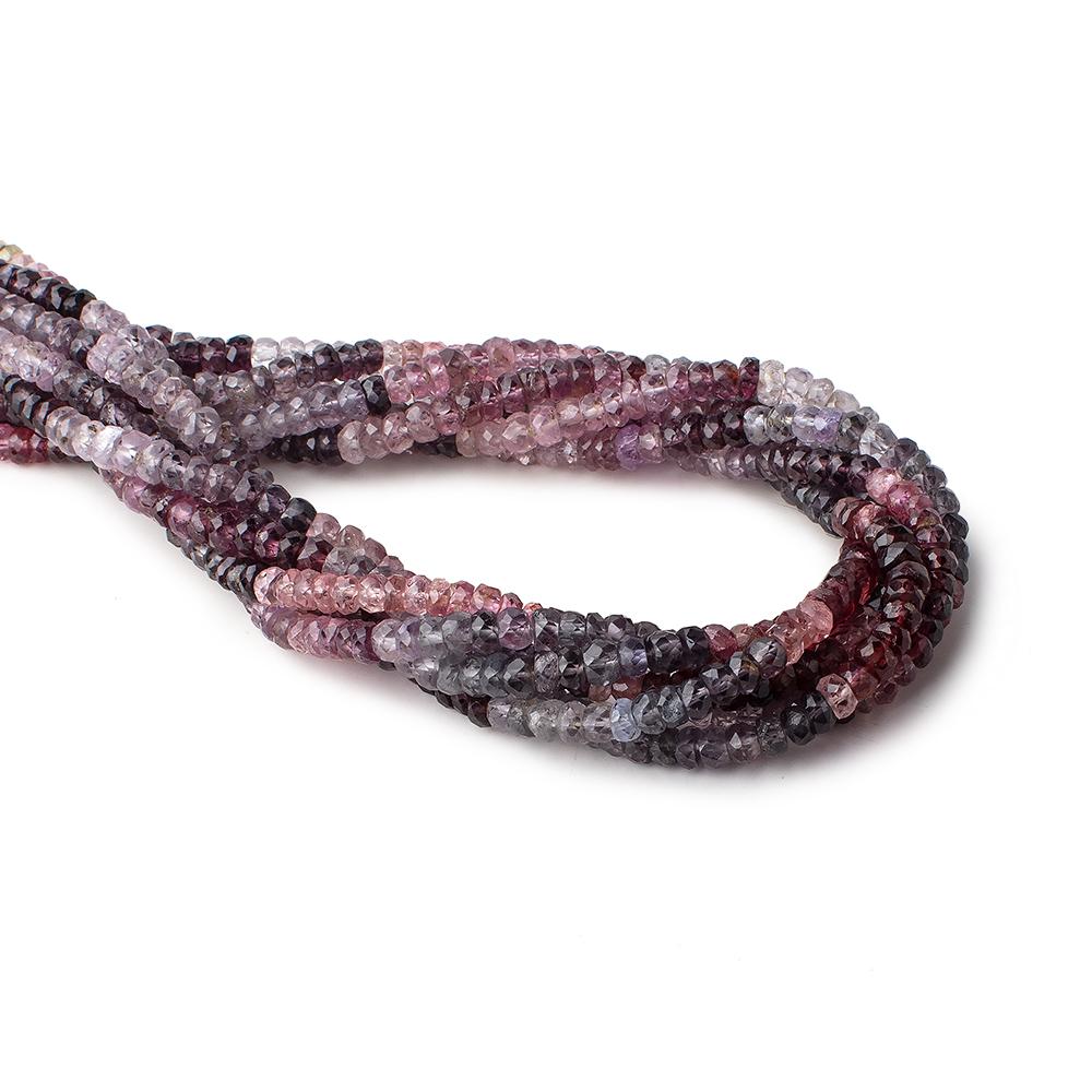 4.5mm Multi Color Spinel Faceted Rondelles 13 inch 124 beads AA - Beadsofcambay.com