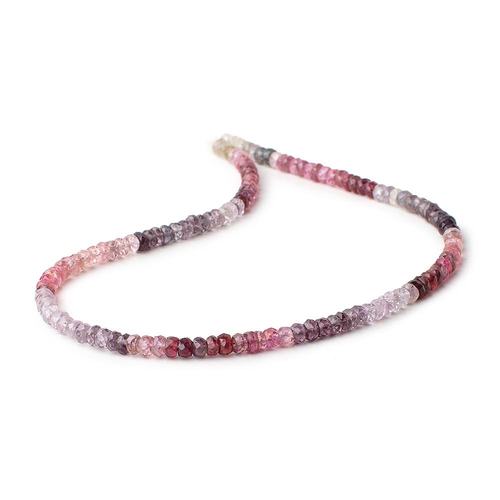 4.5mm Multi Color Spinel Faceted Rondelles 13 inch 124 beads AA - Beadsofcambay.com
