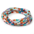 4.5mm Multi Gemstone Plain Rondelle Beads 36 inch 330 pieces AA - Beadsofcambay.com