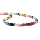 4.5mm Multiple Color Tourmaline plain rondelles 16 inches 160 beads - Beadsofcambay.com