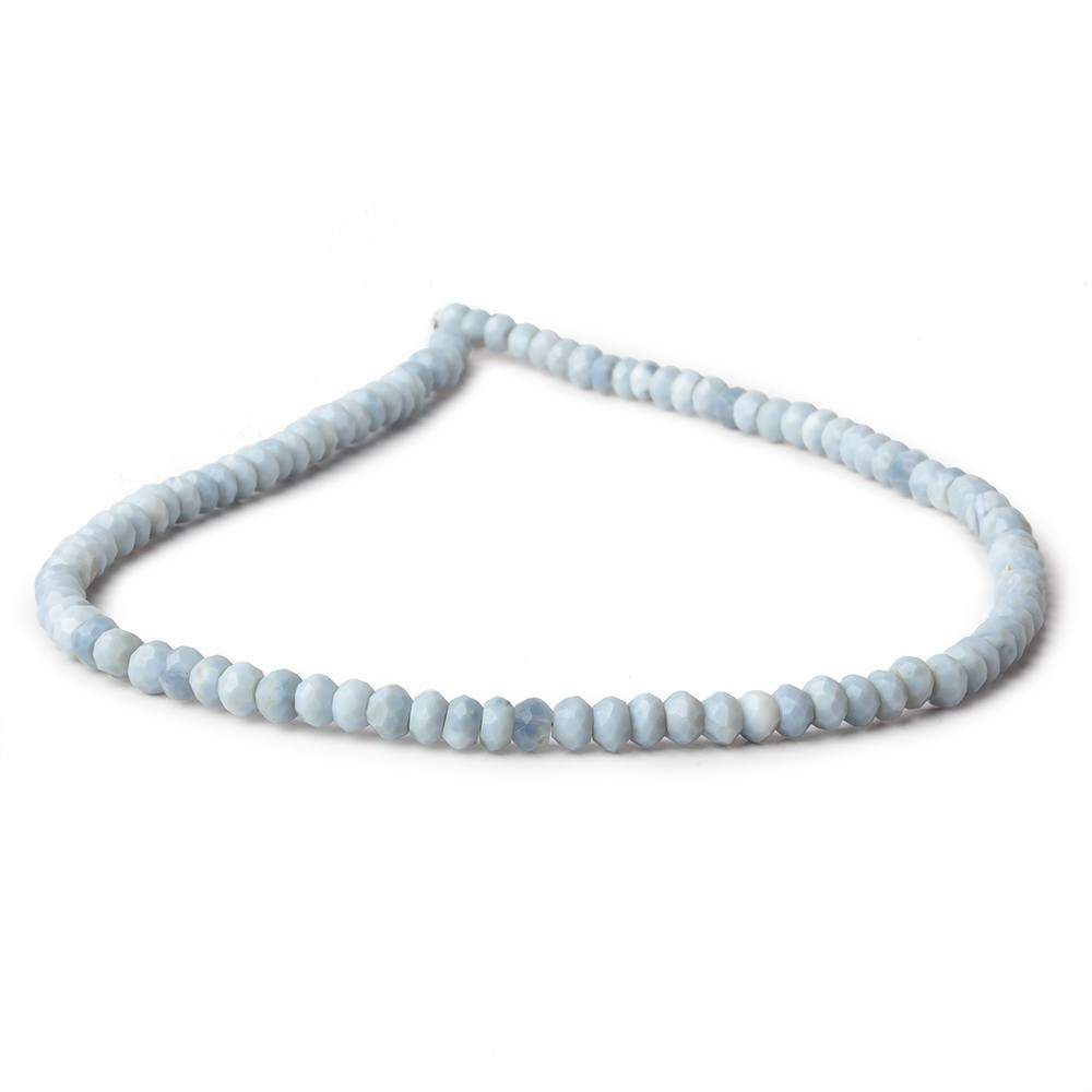 4.5mm Owyhee Blue Opal faceted rondelles 100 beads 13 inch - Beadsofcambay.com