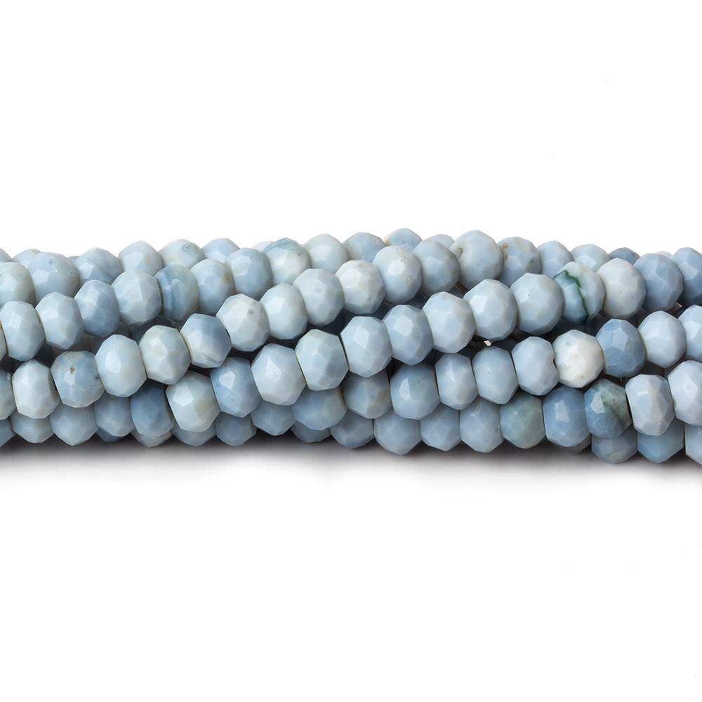 4.5mm Owyhee Blue Opal faceted rondelles 100 beads 13 inch - Beadsofcambay.com
