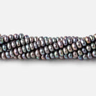 4.5mm Peacock Center Drilled Button Freshwater Pearls 16 inch 142 Beads AA - Beadsofcambay.com