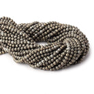 4.5mm Pyrite Faceted Rounds 13.5 inch 86 beads - Beadsofcambay.com