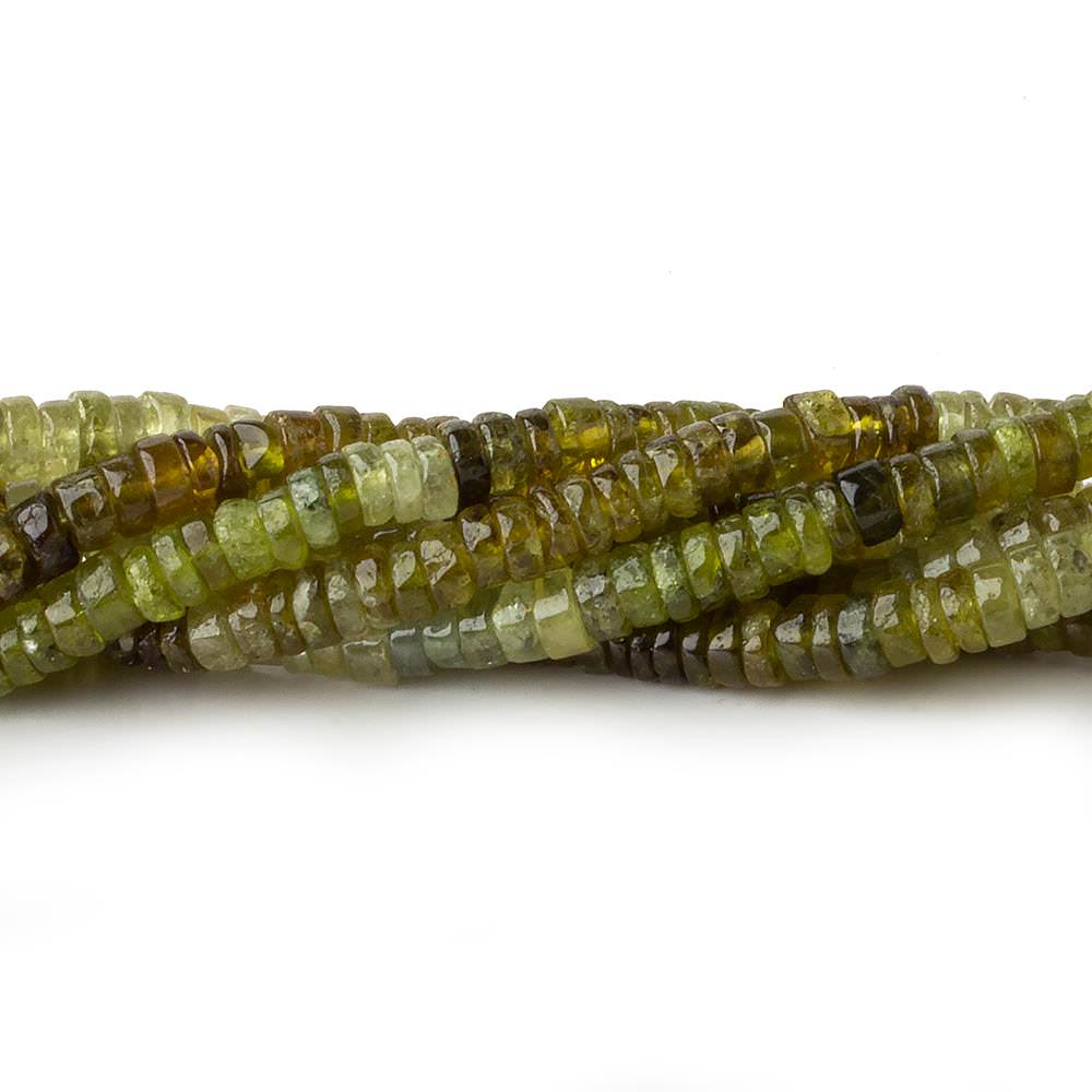 4.5mm Shaded Grossular Garnet plain heshi beads 14 inch 175 pieces - Beadsofcambay.com
