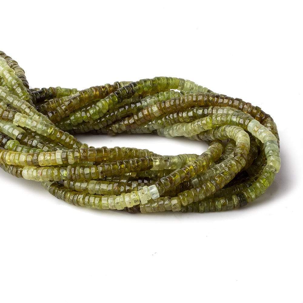 4.5mm Shaded Grossular Garnet plain heshi beads 14 inch 175 pieces - Beadsofcambay.com