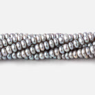 4.5mm Silver Center Drilled Button Freshwater Pearls 15 inch 145 Beads AAA - Beadsofcambay.com