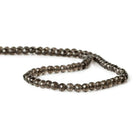 4.5mm Smoky Quartz Faceted Round Beads 13.25 inch 88 pieces - Beadsofcambay.com