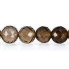 4.5mm Smoky Quartz Faceted Round Beads 13.25 inch 88 pieces - Beadsofcambay.com