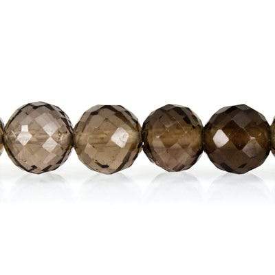 4.5mm Smoky Quartz Faceted Round Beads 13.25 inch 88 pieces - Beadsofcambay.com