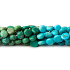 4.5mm Turquoise Plain Coins 13 inch 68 beads A - Beadsofcambay.com