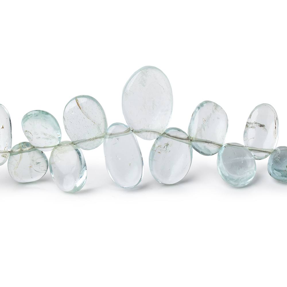 4.5x3-13x9mm Aquamarine Plain Freeshape Beads 6.5 inch 38 pieces - Beadsofcambay.com