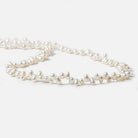 4.5x3-5x3mm White Top Drilled Oval Freshwater Pearls 16 inch 141 pieces - Beadsofcambay.com