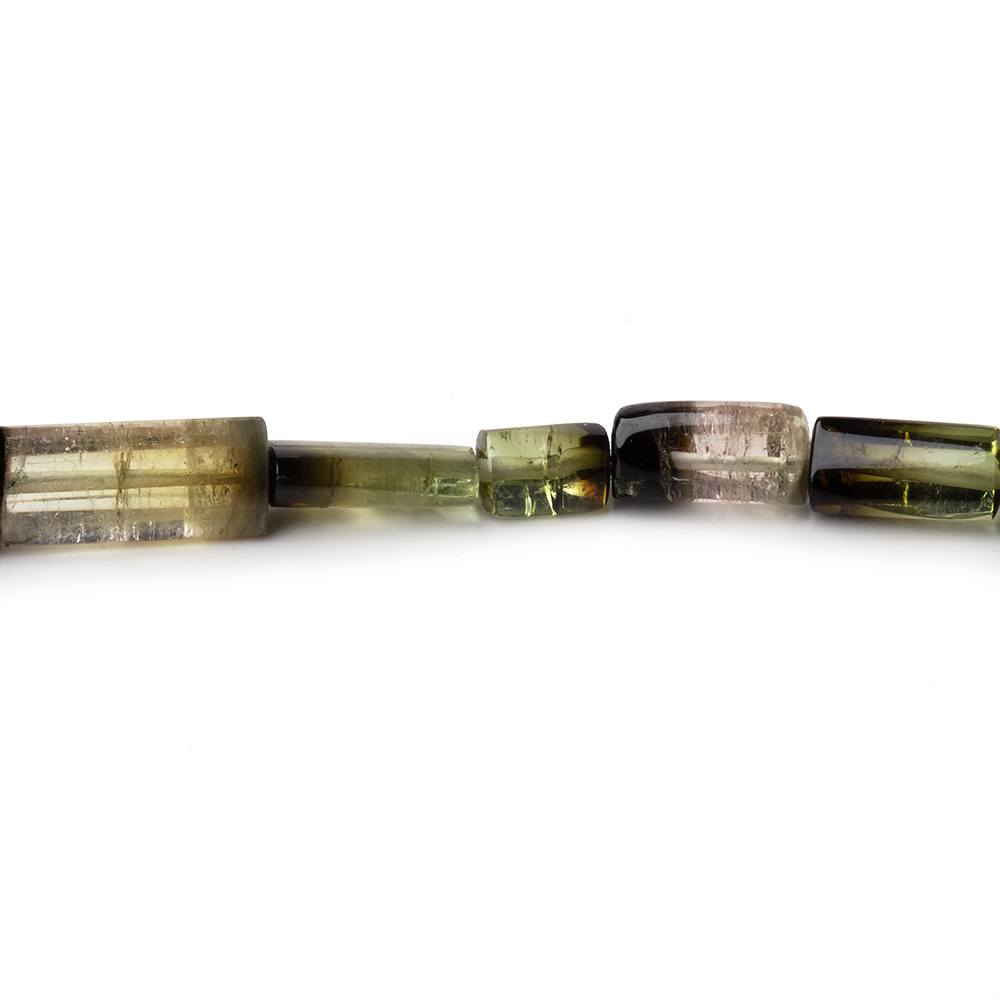 4.5x4-14x5mm Polychromatic Tourmaline Natural Tubes 18 inch 44 Beads AA - Beadsofcambay.com