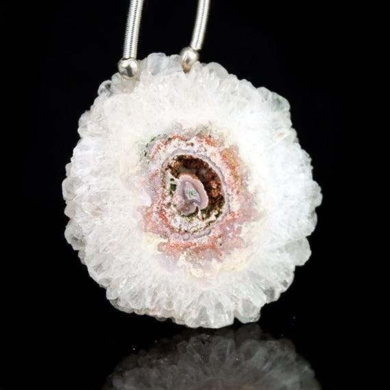 45x48mm Solar Quartz Plain Slice Bead 1 piece - Beadsofcambay.com