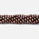 4.5x4mm Walnut Brown Side Drilled Off Round Freshwater Pearls 16 inch 110 pieces - Beadsofcambay.com
