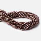 4.5x4mm Walnut Brown Side Drilled Off Round Freshwater Pearls 16 inch 110 pieces - Beadsofcambay.com
