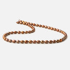 4.5x5.5-5x7mm Tri Color Brown straight drilled Oval freshwater pearls 15 inch 59 pieces A - Beadsofcambay.com