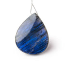 46x37x7mm Labradorite Plain Pear Pendant 1 AAA Focal - Beadsofcambay.com