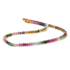 4.7mm Multi Color Tourmaline plain rondelle beads 18 inch 154 pieces A - Beadsofcambay.com