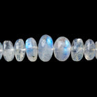 4.8-10mm Rainbow Moonstone Plain Rondelle Beads 16 inch 110 beads - Beadsofcambay.com