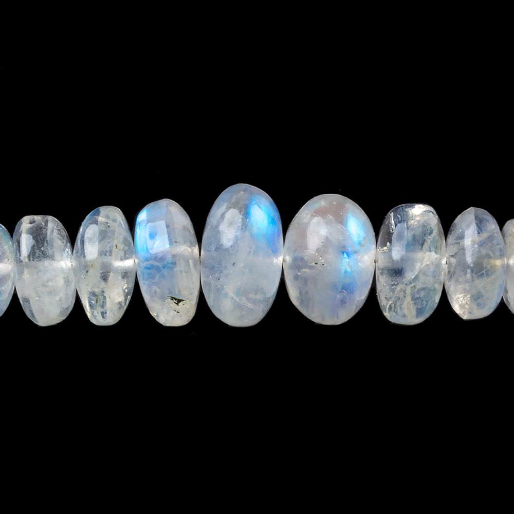 4.8-10mm Rainbow Moonstone Plain Rondelle Beads 16 inch 110 beads - Beadsofcambay.com