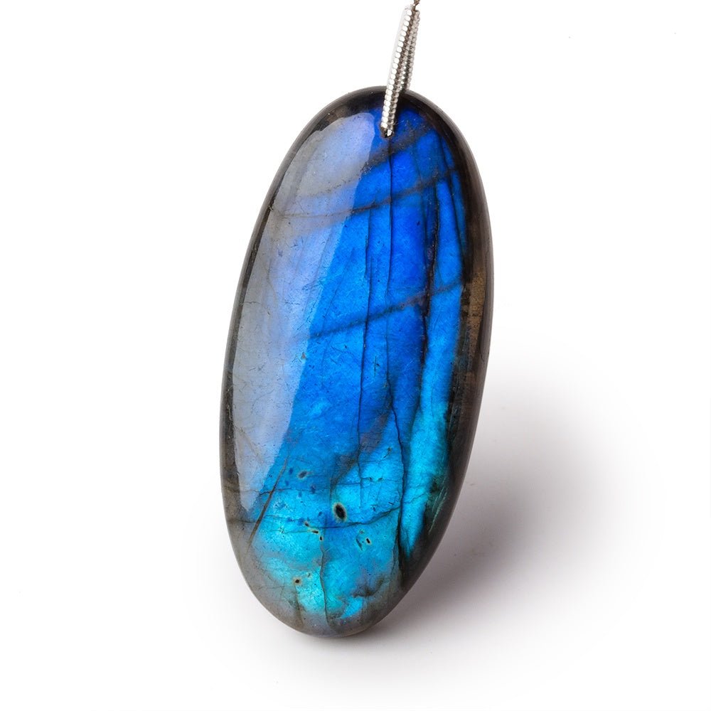 49x23x8mm Labradorite Plain Oval Pendant 1 AAA Focal - Beadsofcambay.com
