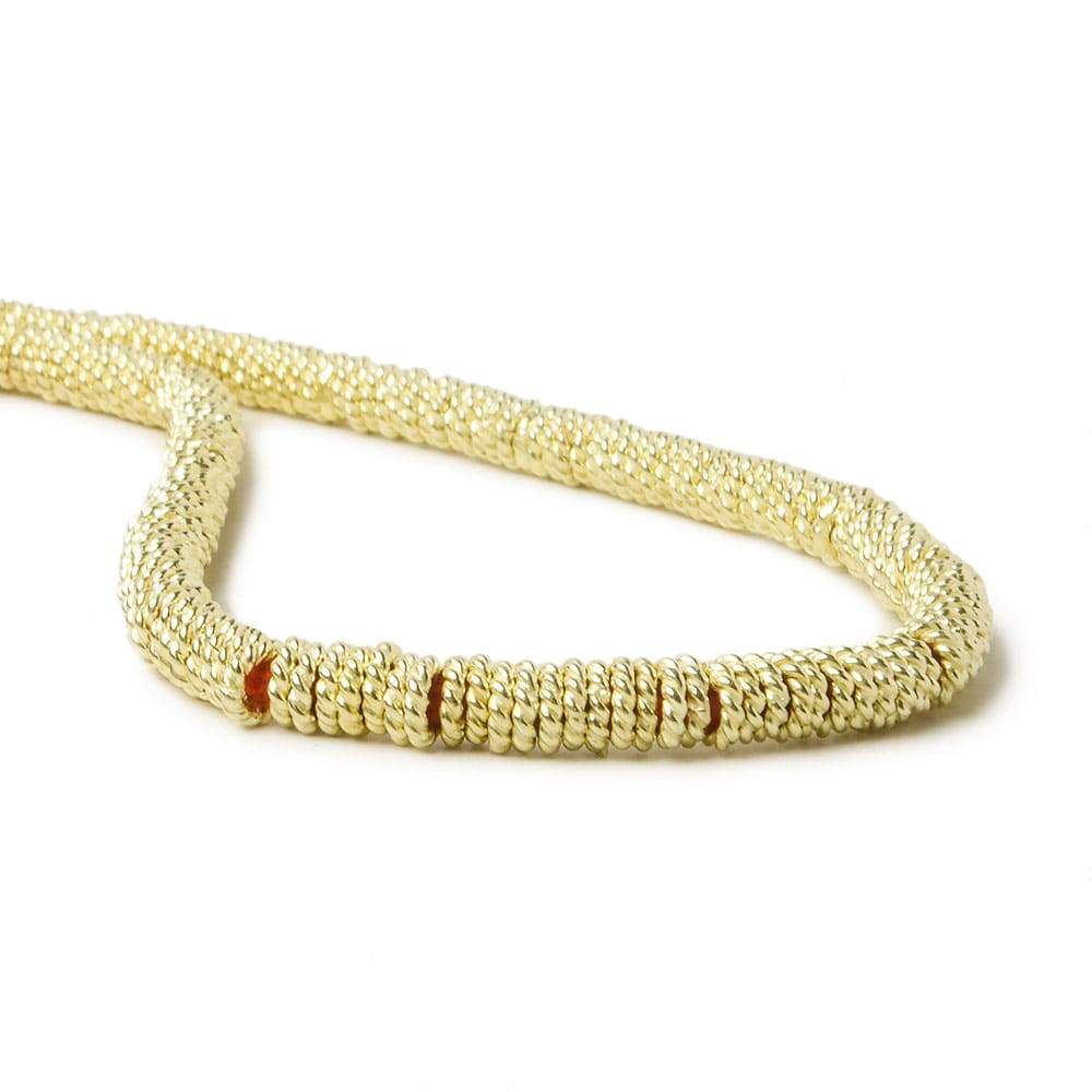 4mm 14kt Gold Plated Copper Jumpring 8 inch 175 pieces - Beadsofcambay.com