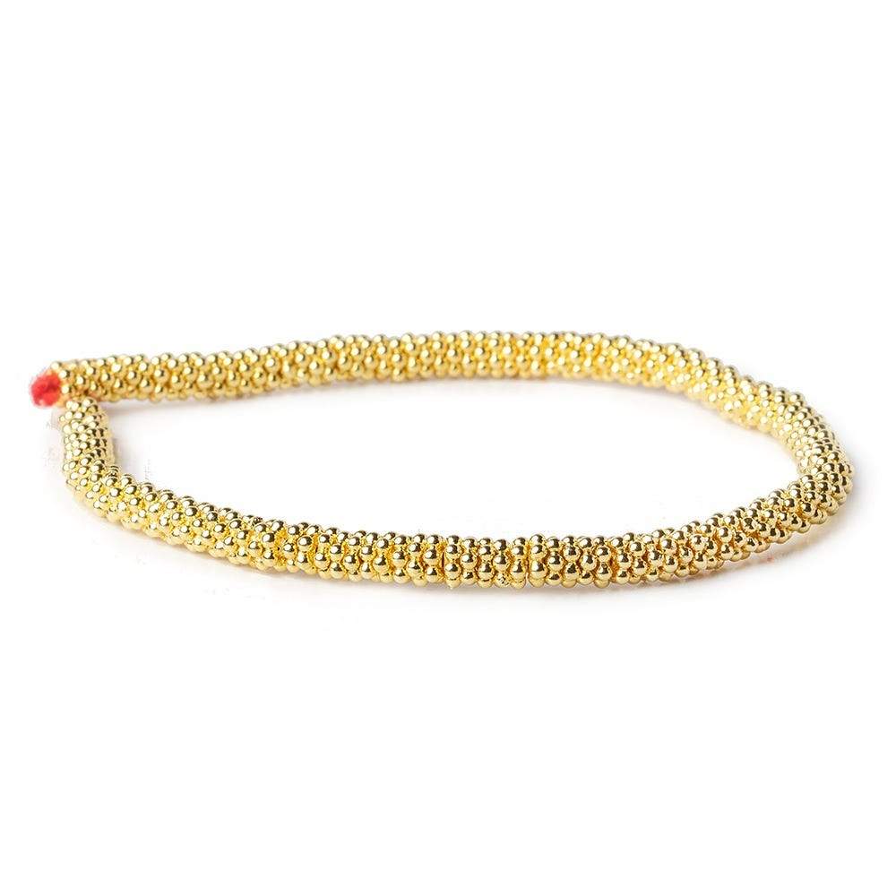 4mm 22kt Gold Plated Copper Daisy Spacer 8 inches 159 beads - Beadsofcambay.com