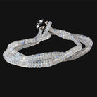 4mm - 5mm Rainbow Moonstone Faceted Rondelles 10 inch 119 beads AAA - Beadsofcambay.com