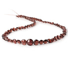 4mm - 8mm Mozambique Garnet faceted coins 16 inches 79 beads AAA - Beadsofcambay.com