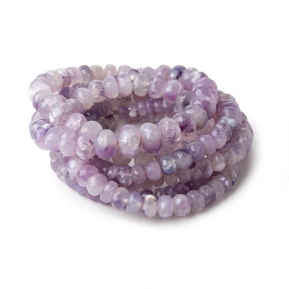 4mm - 9mm Morado Purple Opal faceted rondelles 18 inch 103 beads - Beadsofcambay.com