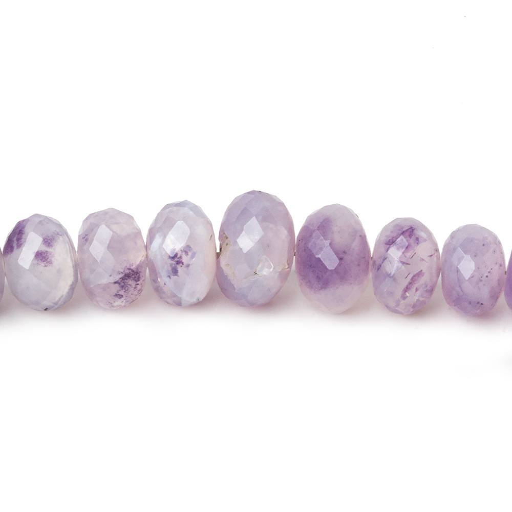 4mm - 9mm Morado Purple Opal faceted rondelles 18 inch 103 beads - Beadsofcambay.com