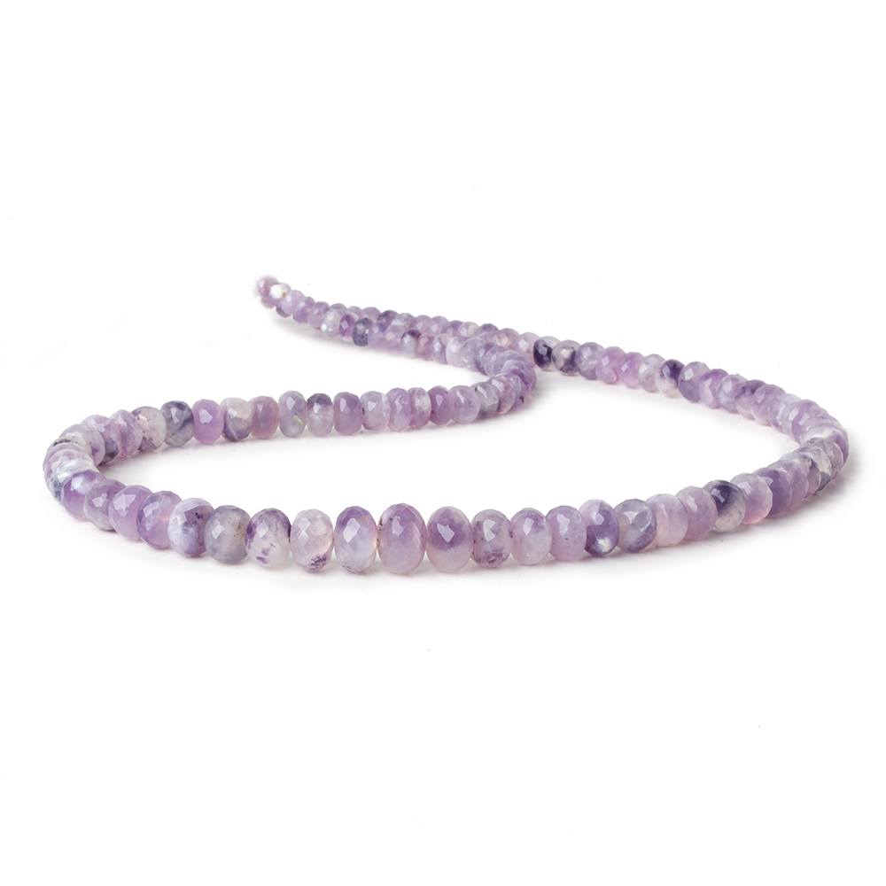 4mm - 9mm Morado Purple Opal faceted rondelles 18 inch 103 beads - Beadsofcambay.com