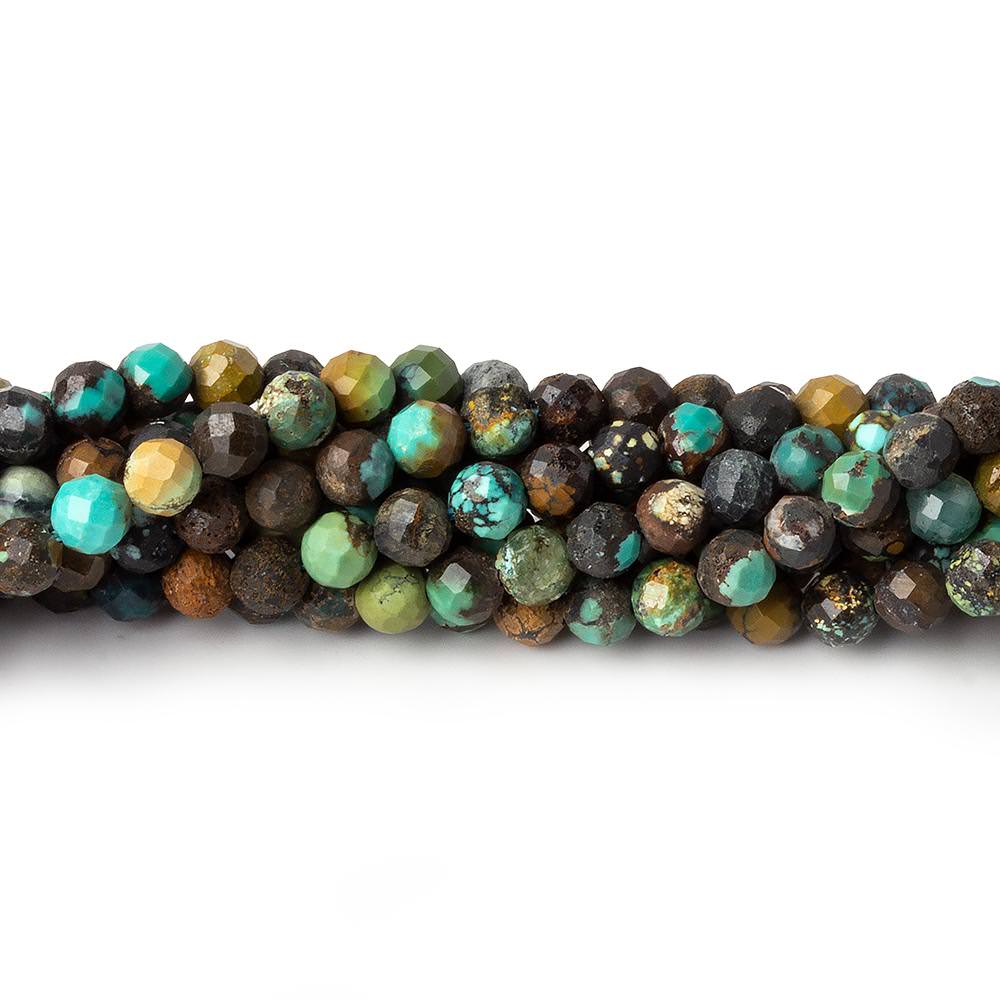 4mm African Turquoise Jasper faceted rounds 15.5 inch 104 beads - Beadsofcambay.com