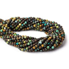 4mm African Turquoise Jasper faceted rounds 15.5 inch 104 beads - Beadsofcambay.com