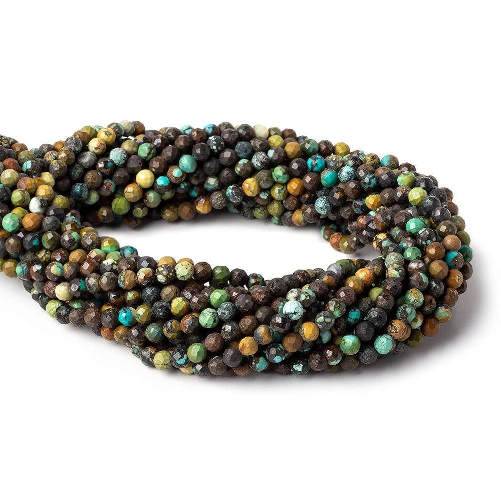 4mm African Turquoise Jasper faceted rounds 15.5 inch 104 beads - Beadsofcambay.com