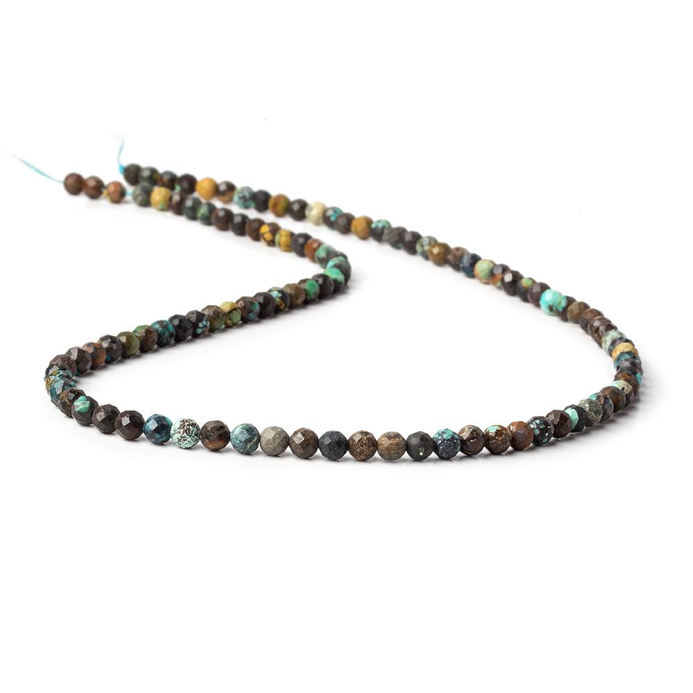 4mm African Turquoise Jasper faceted rounds 15.5 inch 104 beads - Beadsofcambay.com