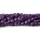 4mm Amethyst checkerboard calibrated faceted coins 12.5 inch 85 beads AAA - Beadsofcambay.com