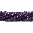 4mm Amethyst Faceted Rondelle Beads 13 inch 104 pieces - Beadsofcambay.com