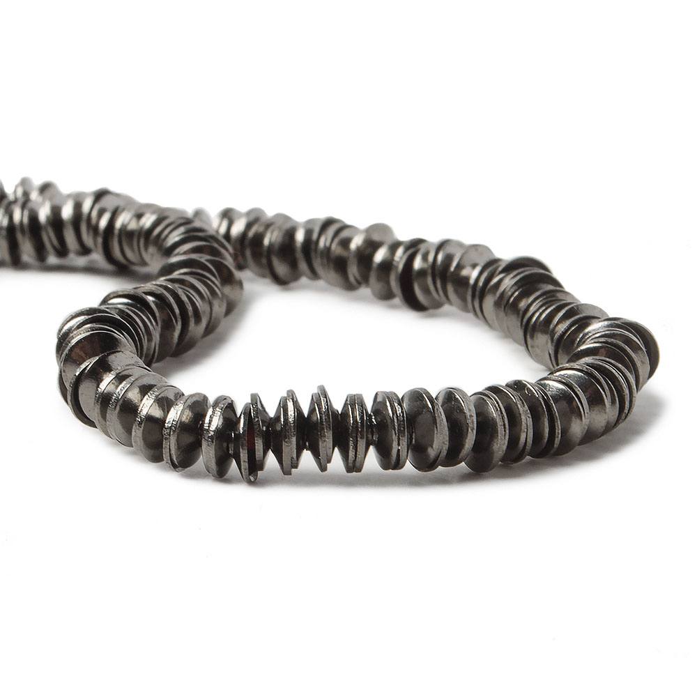 4mm Black Gold plated Copper plain Bead Cap 8 inch 228 pieces - Beadsofcambay.com