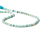4mm Blue Peruvian Opal faceted rondelle beads 13 inch 120 pieces - Beadsofcambay.com